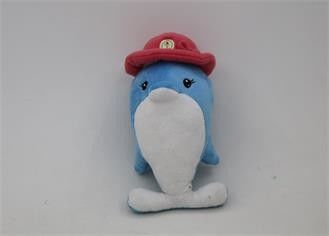 China Stufffed Plush Sea Animal Toys Stuffed dolphin with hat dolphin in blue OEM ODM service supplier